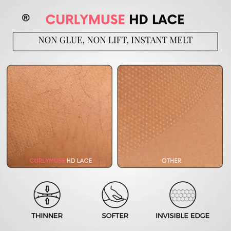 Curlymuse Loose Wave Short Bob Wig Wear Go Pre-Bleached Knots Glueless Pre-Cut 6x5 Lace Wig