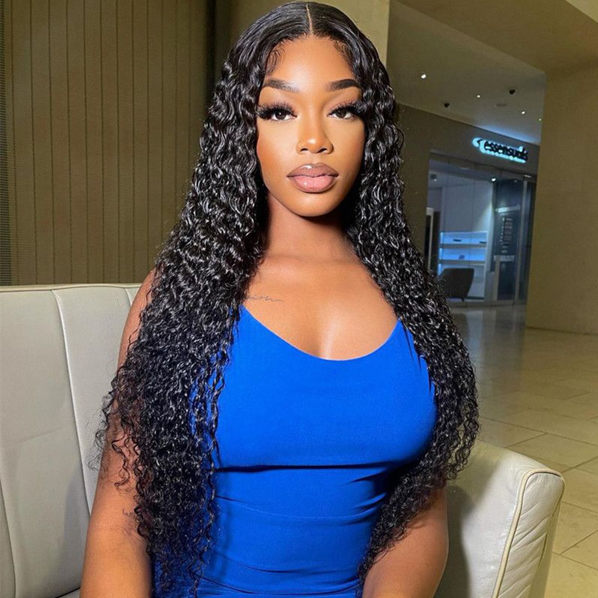 Glueless Lace Closure Wig Curly Pre-Cut Lace Human Hair Wig Pre-Bleached Knots