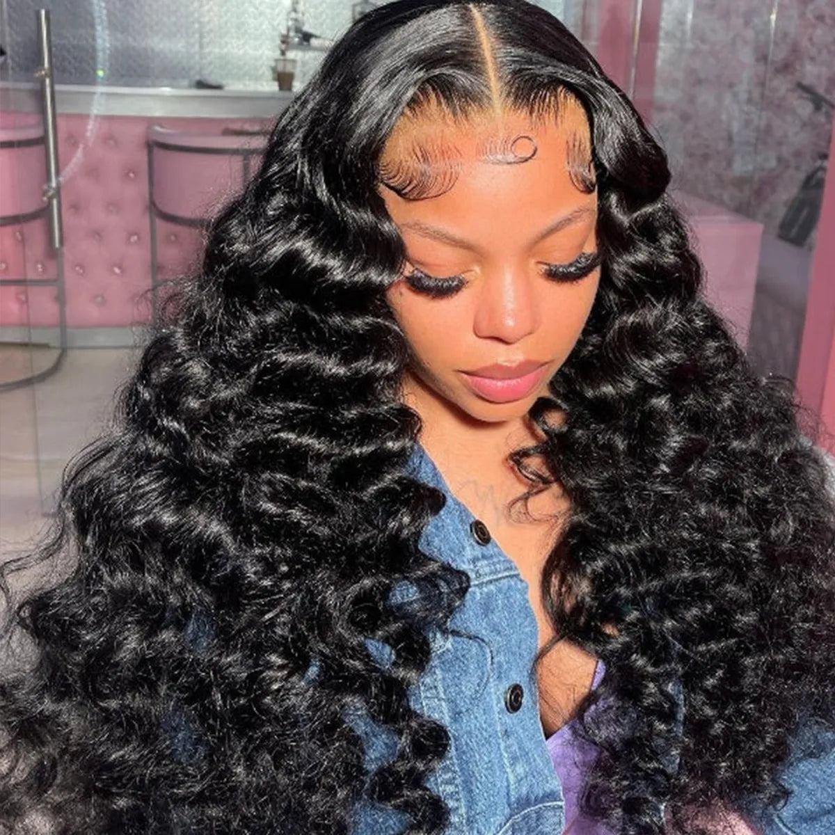 5x5 HD Undetectable Lace Closure Wigs High Quality Loose Deep Wave Lace Wig 180%