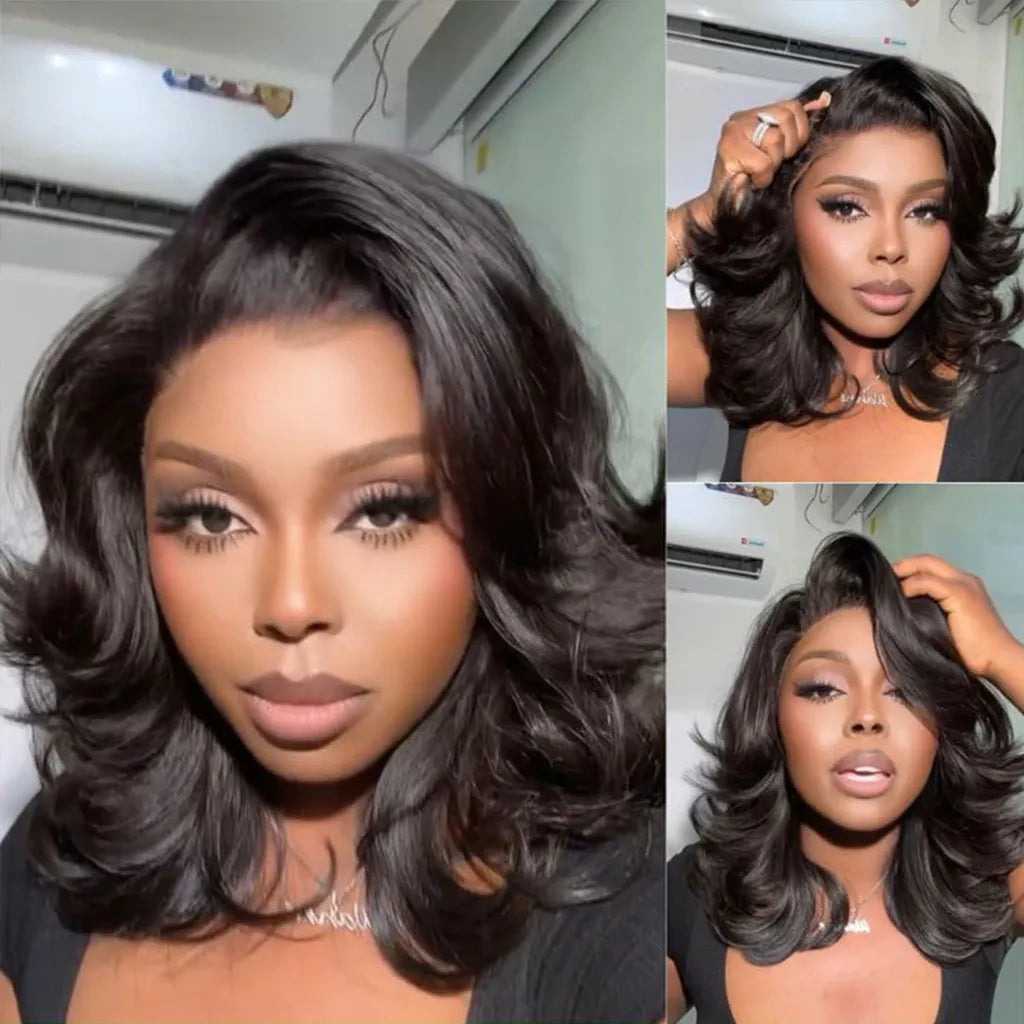Layered Cut Loose Body Wave 6x5 HD Lace Wig Shoulder Length Human Hair Lace Wig
