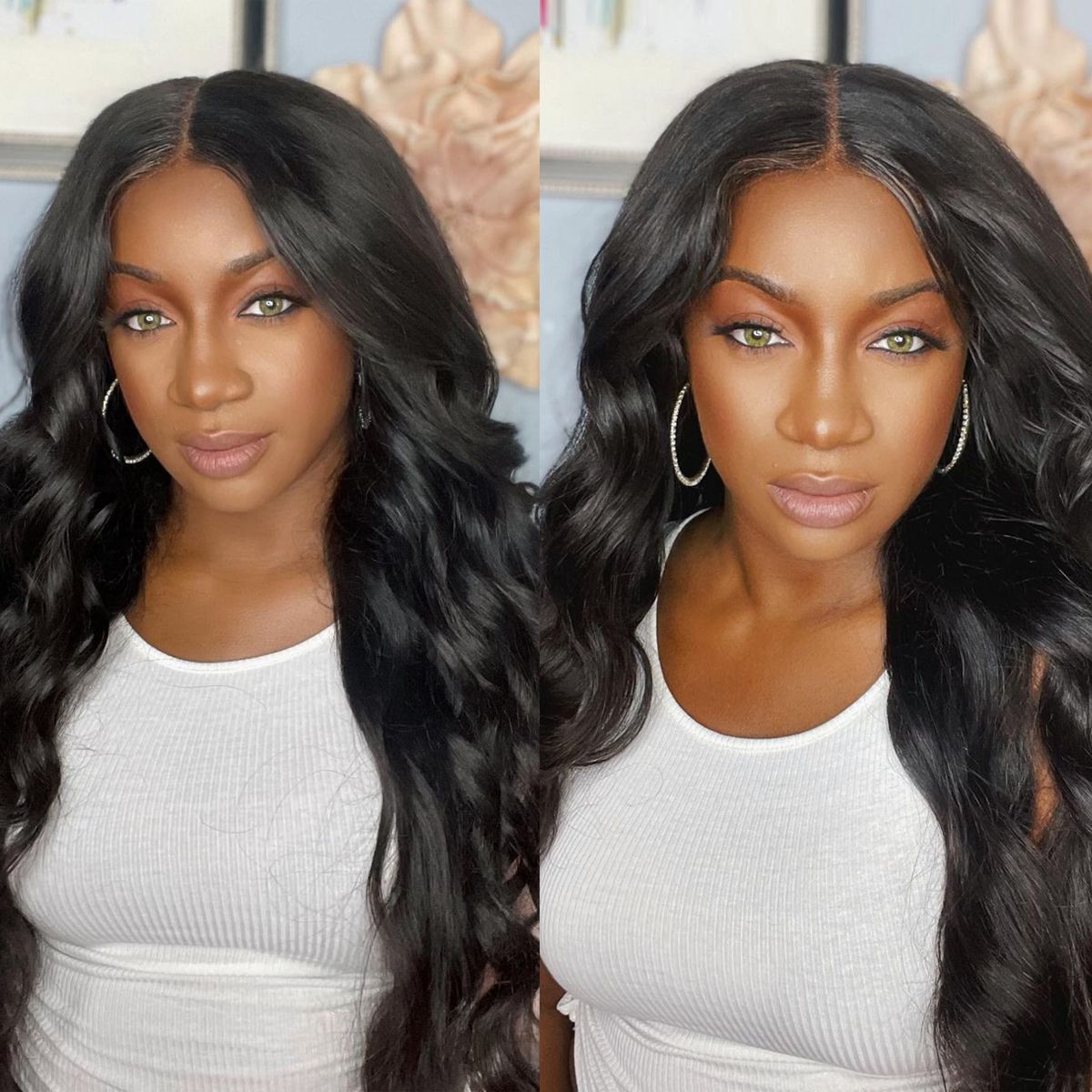Loose Body Wave V Part Wig Barrel Curls Human Hair Wigs 180%