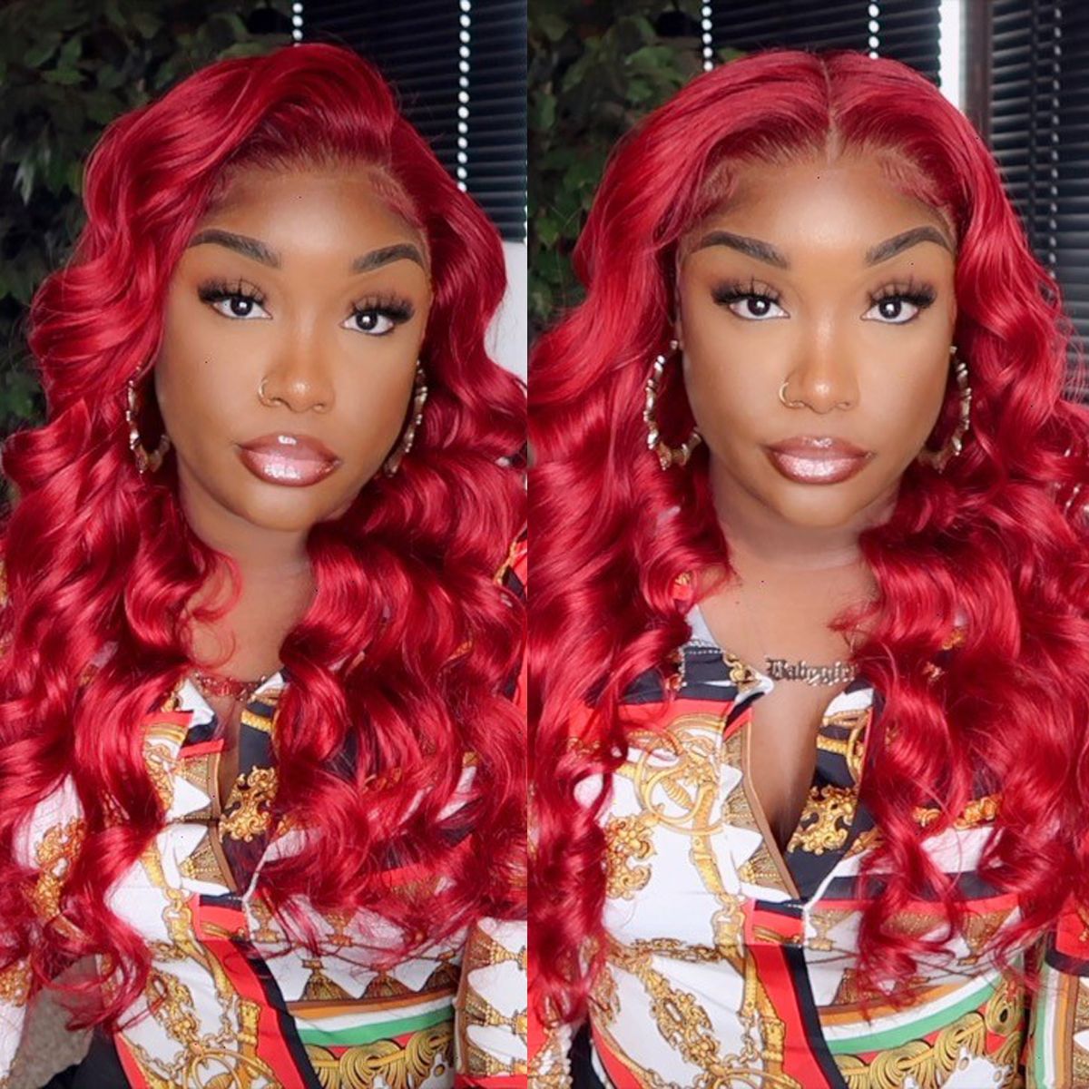 Red Body Wave Undetectable 6x5 13x4 HD Lace Front Wig Human Hair Wigs