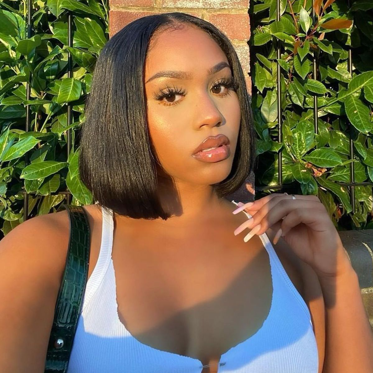 V Part Straight Human Hair Bob Wigs Beginner Friendly