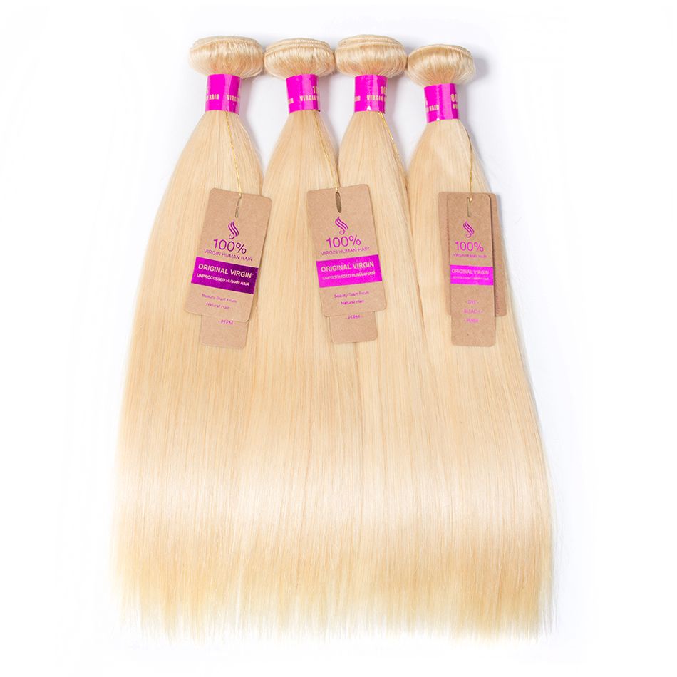 Hair brazilian straight hair 1 bundle deals Virgin Remy hair extensions 100% human hair bundles Color #613