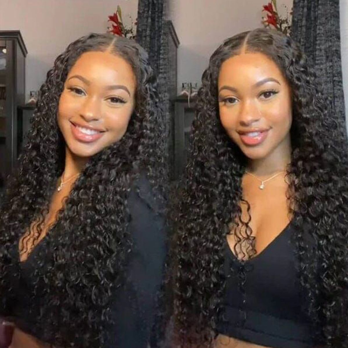 4C Edges Hairline Deep Wave 6x5 13x4 Lace Front Wig Glueless Lace Wig