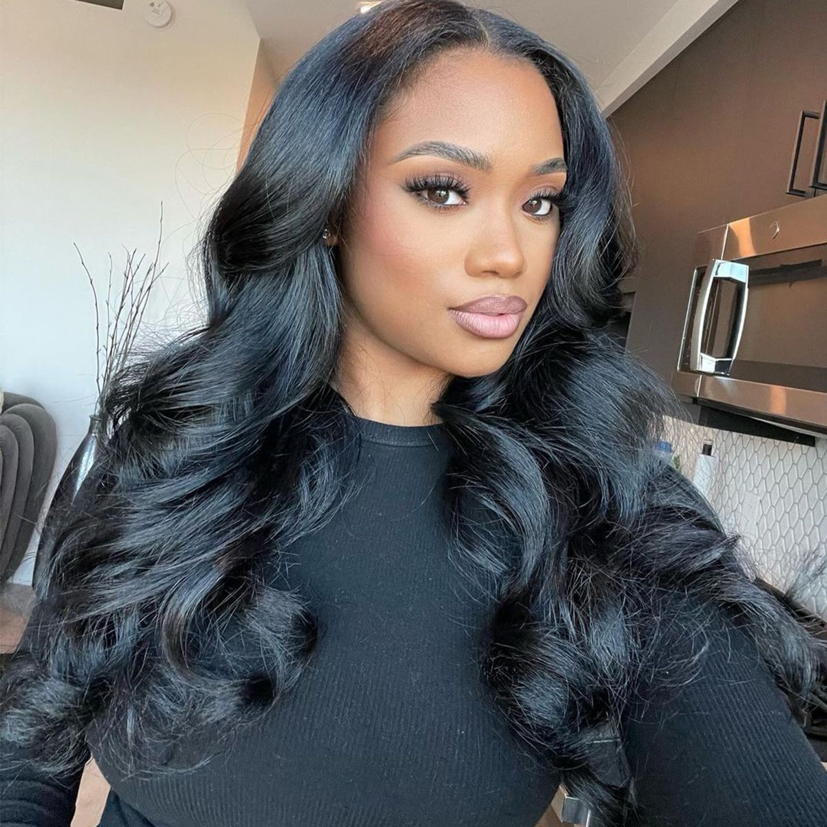 Loose Body Wave V Part Wig Barrel Curls Human Hair Wigs 180%
