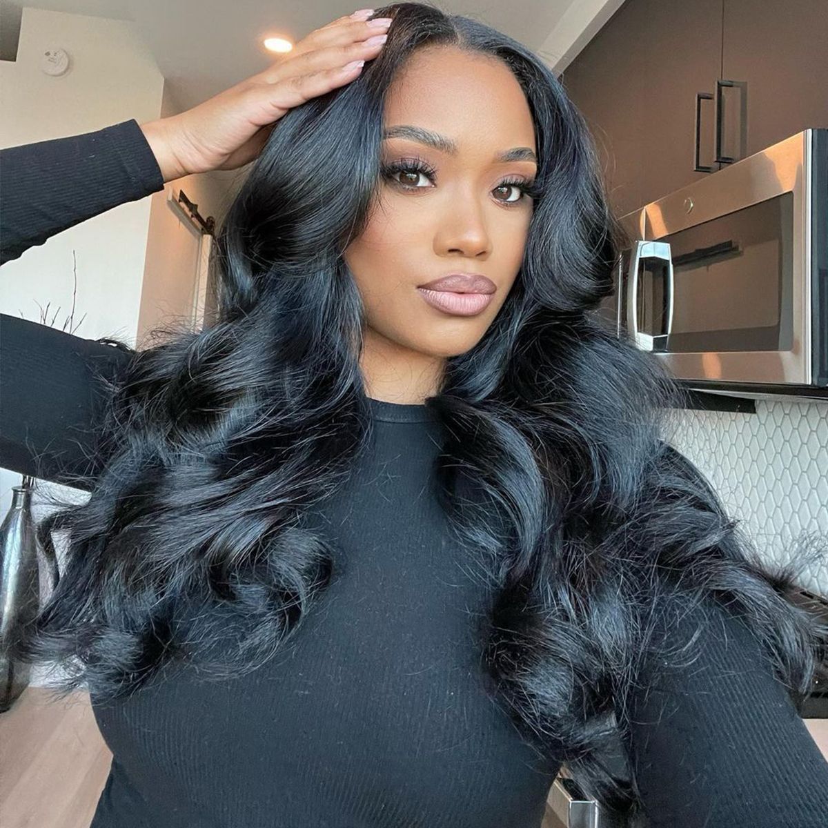 Loose Body Wave V Part Wig Barrel Curls Human Hair Wigs 180%