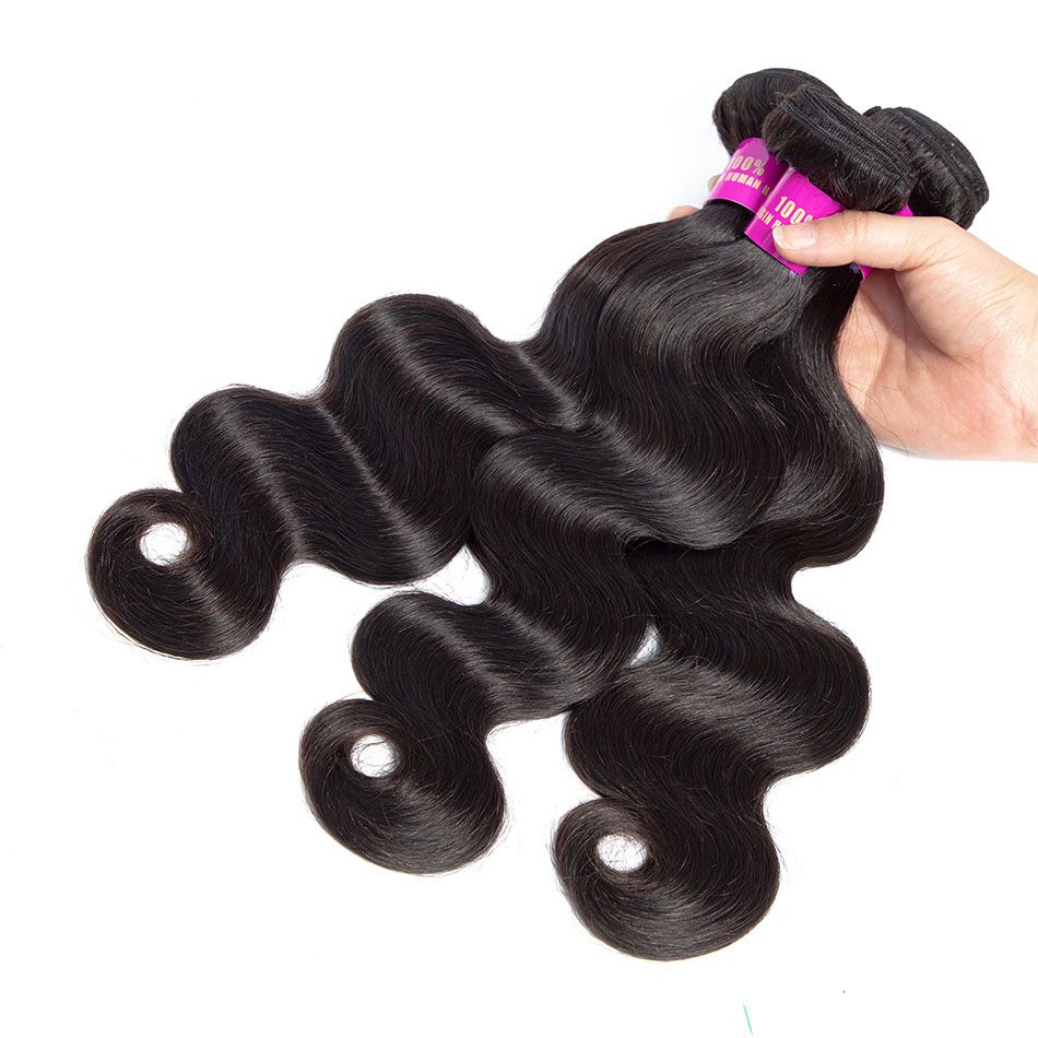 Brazilian Body Wave Bundles with 5x5 HD Lace Closure