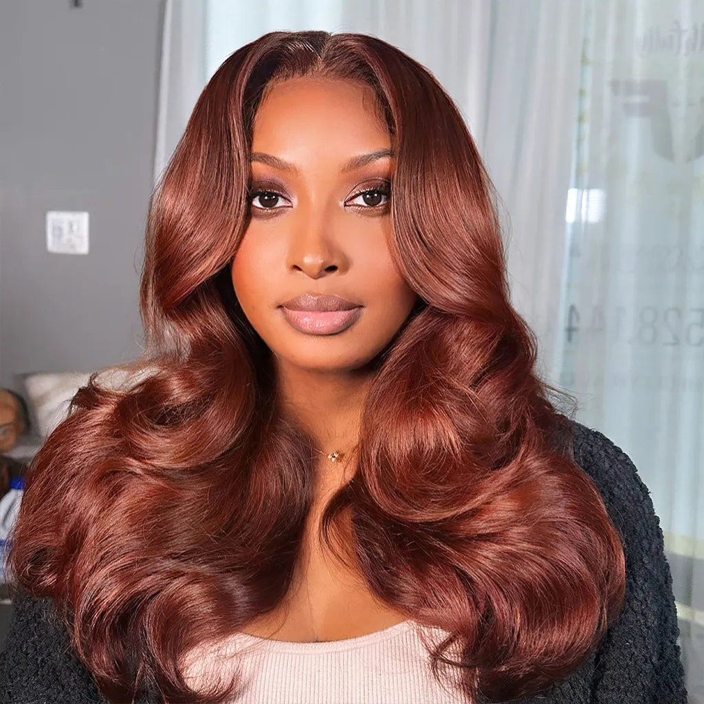 Copper Brown Flexi-Fit Glueless Wig Pre-Everything 6x5/9x6 Lace Wig Breathable Cap
