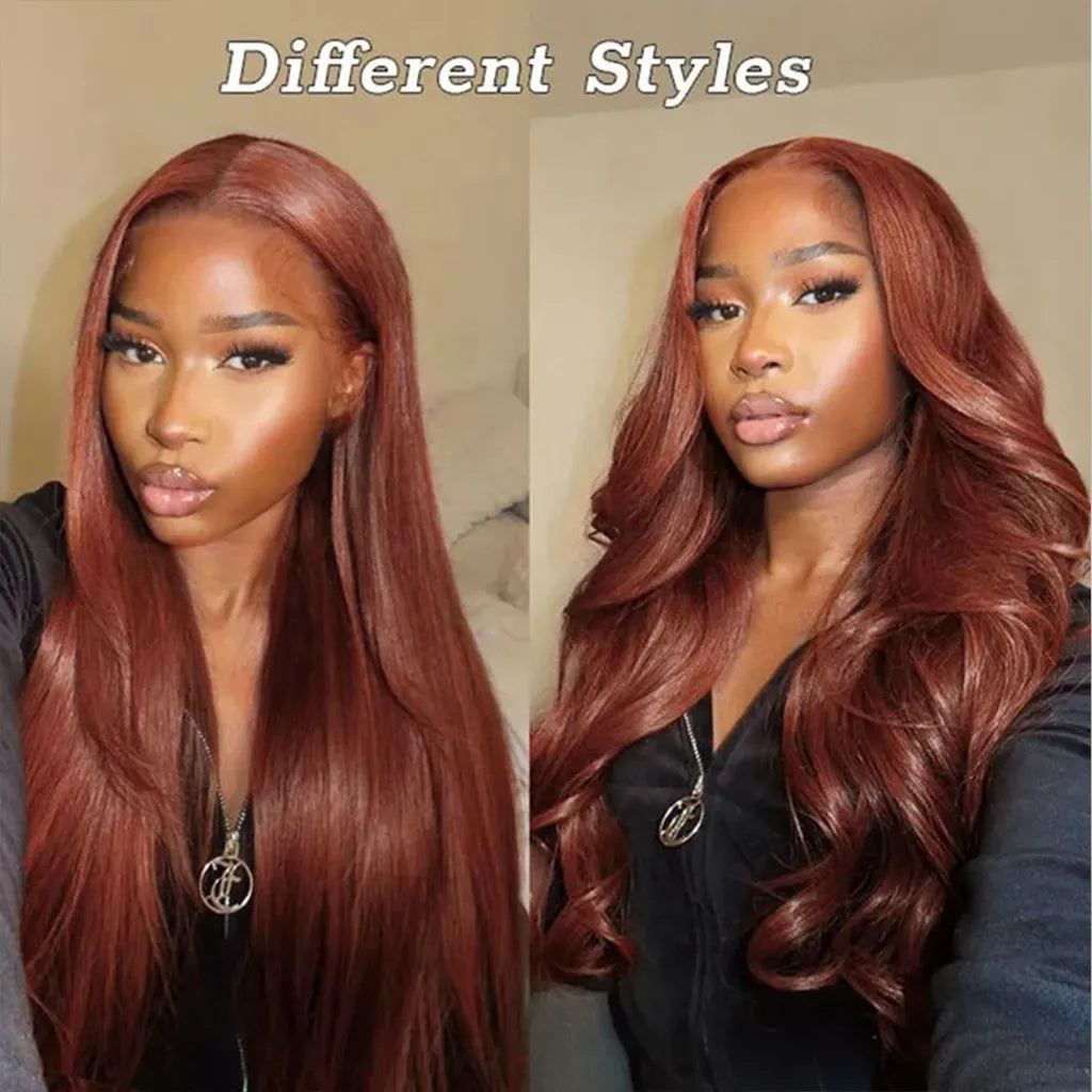 Copper Brown Flexi-Fit Glueless Wig Pre-Everything 6x5/9x6 Lace Wig Breathable Cap