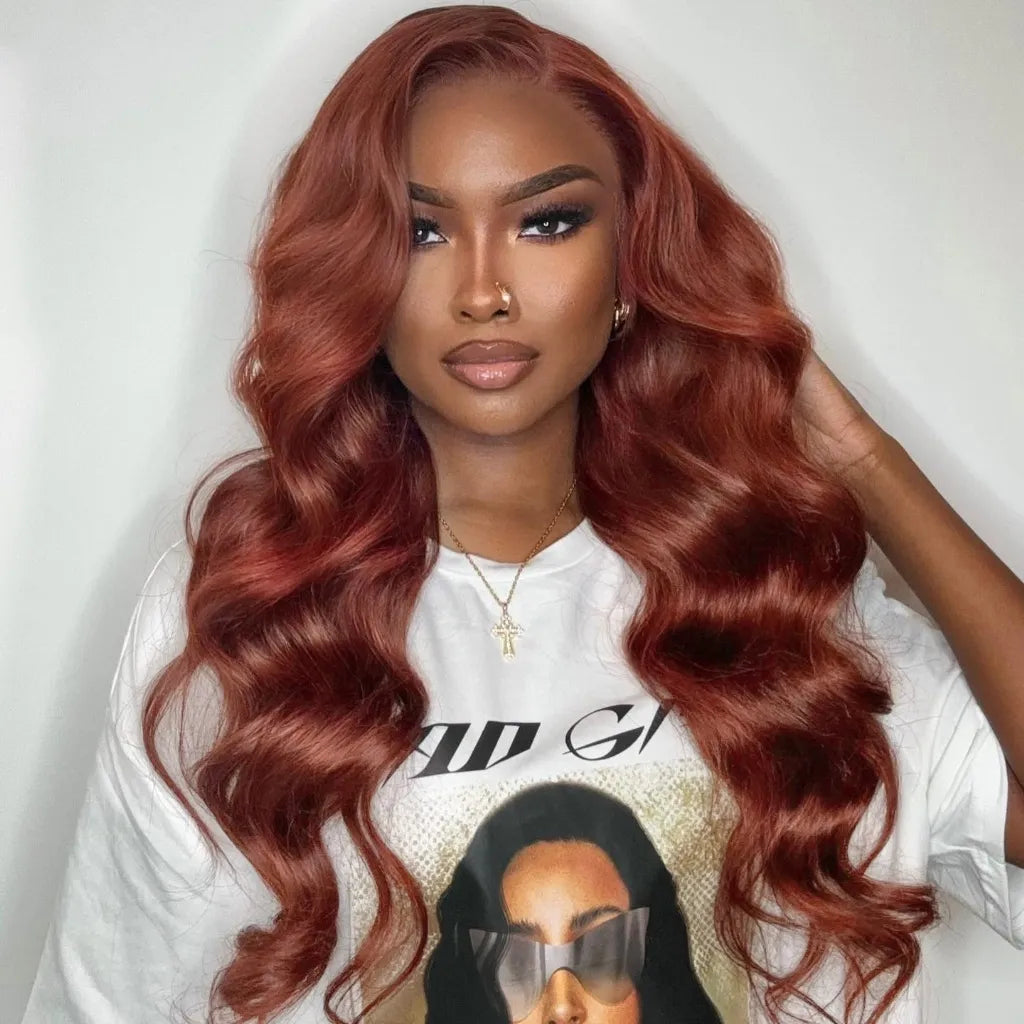 Copper Brown Flexi-Fit Glueless Wig Pre-Everything 6x5/9x6 Lace Wig Breathable Cap