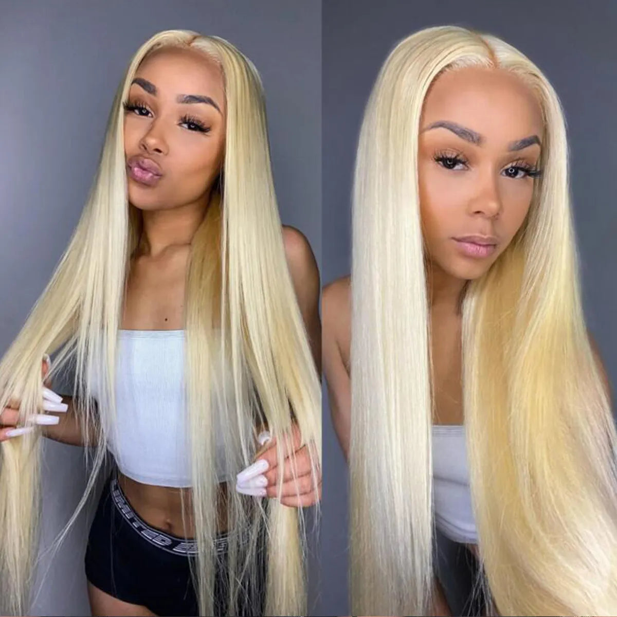 Glueless Blonde 6x5 Lace Closure Wig Pre-Cut Lace & Bleached Knots Put On and Go