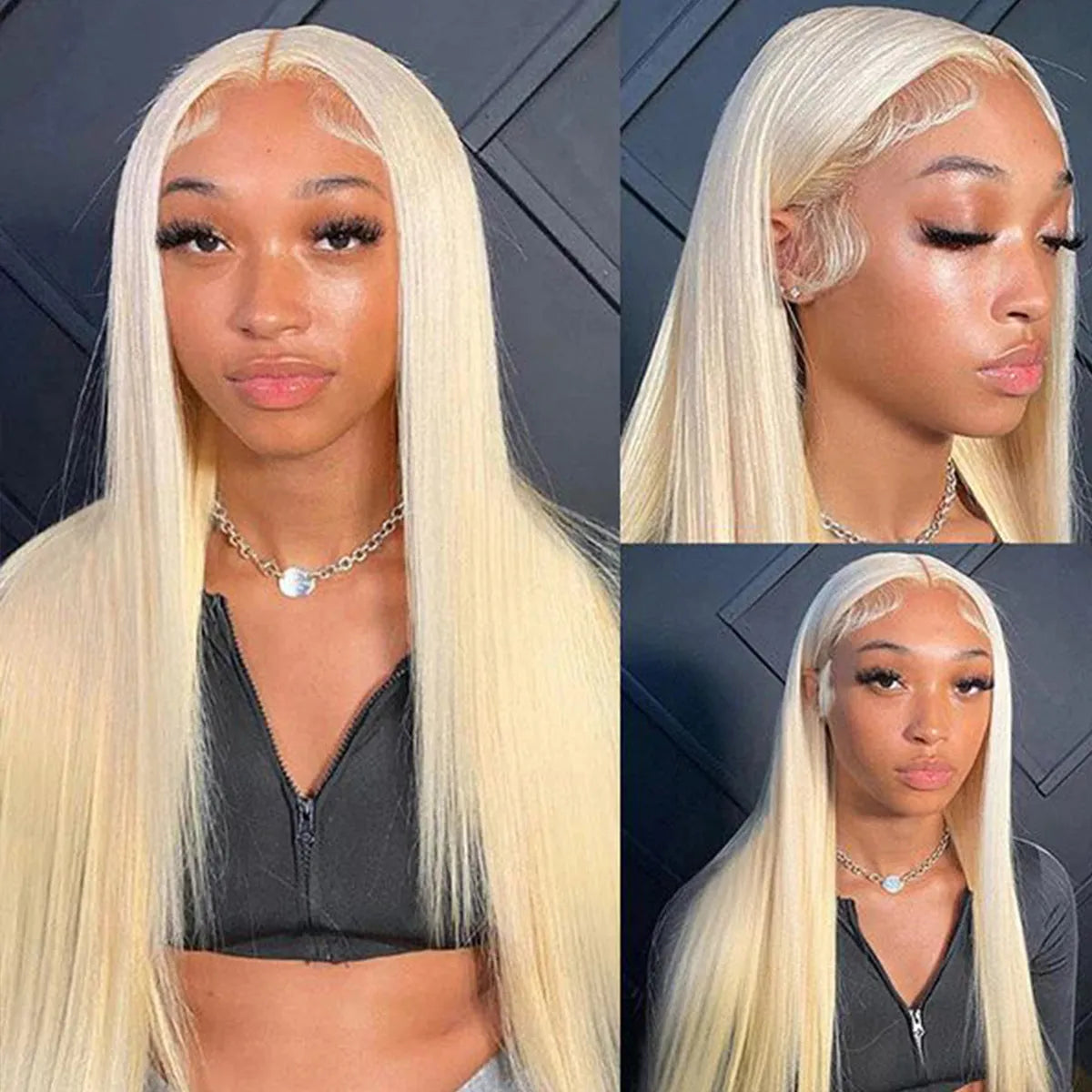Glueless Blonde 6x5 Lace Closure Wig Pre-Cut Lace & Bleached Knots Put On and Go
