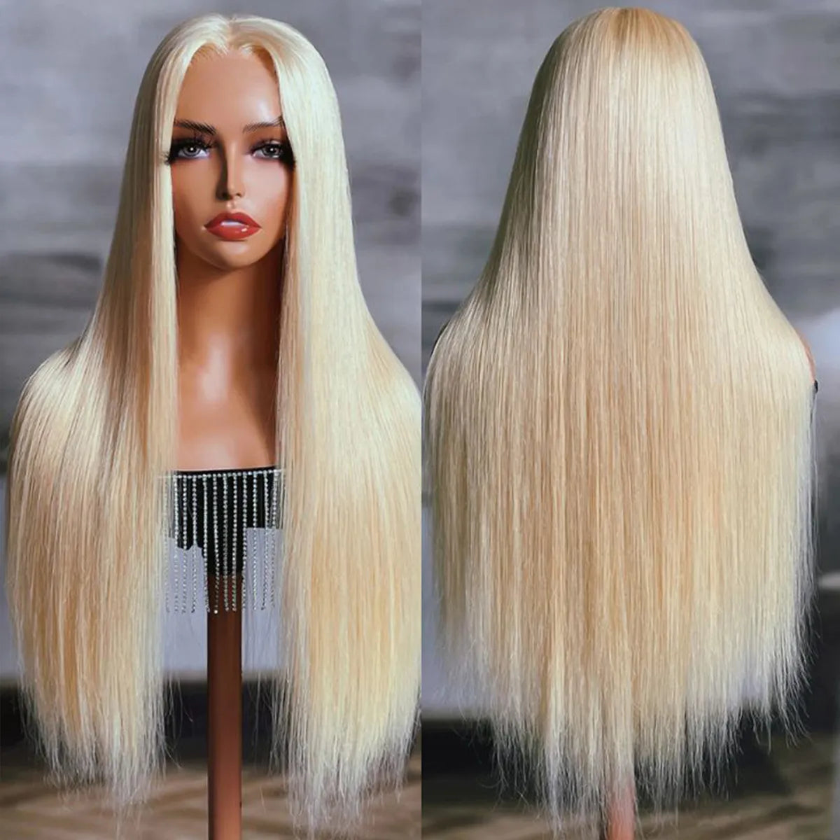 Glueless Blonde 6x5 Lace Closure Wig Pre-Cut Lace & Bleached Knots Put On and Go