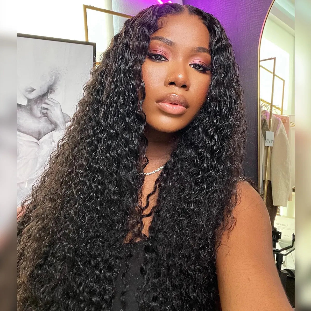 Glueless Lace Closure Wig Curly Pre-Cut Lace Human Hair Wig Pre-Bleached Knots
