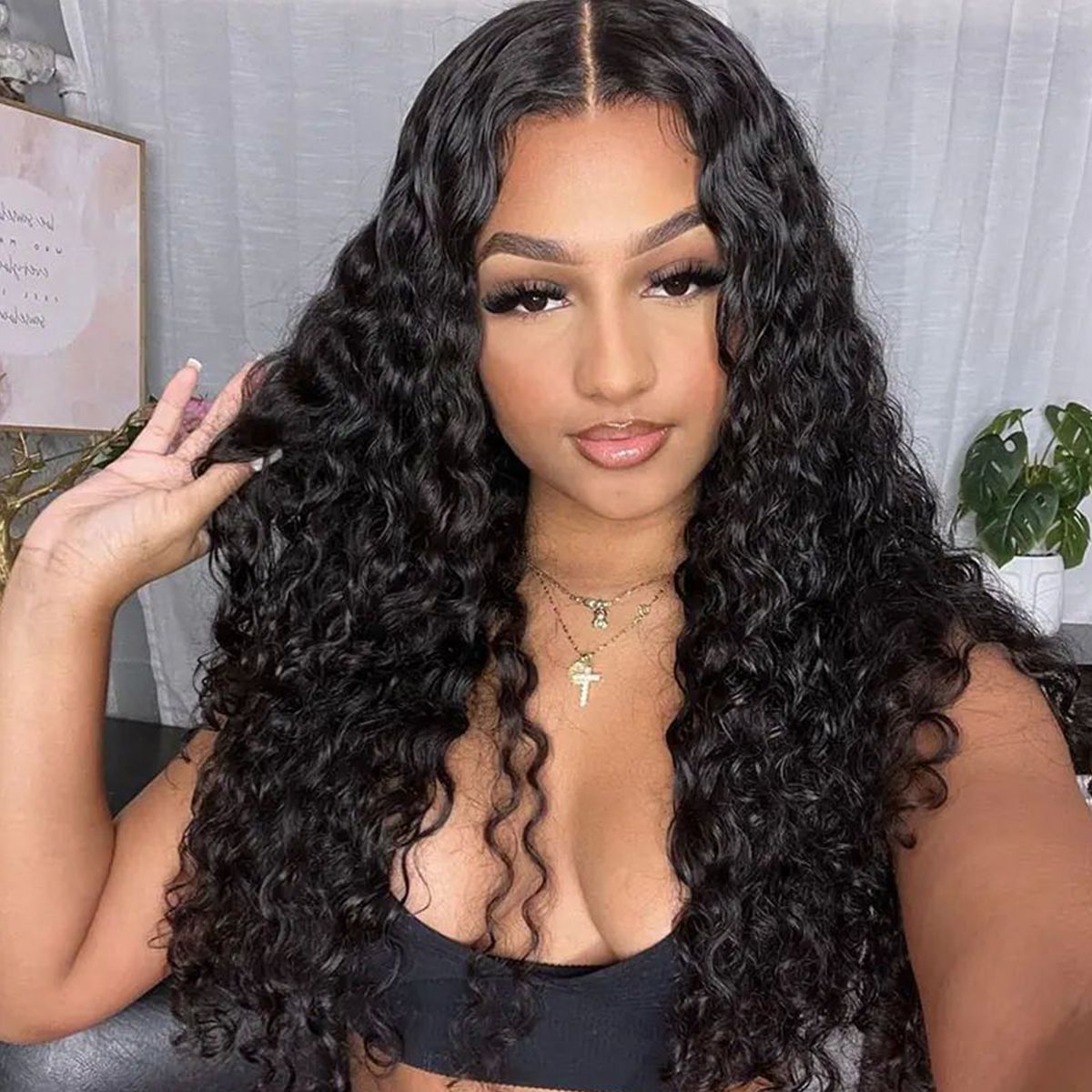Parting Max 9x6 Lace Wig Water Wave Glueless Wig Pre-Bleached Knots Pre-Cut HD Lace Wig