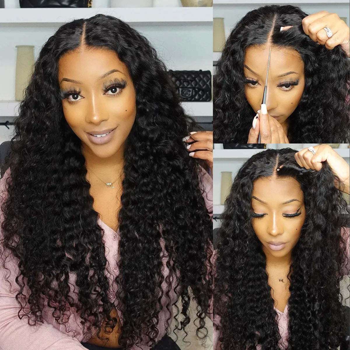 Parting Max 9x6 Lace Wig Deep Wave Ready To Go Glueless Wig Pre-Everything No Skills Needed