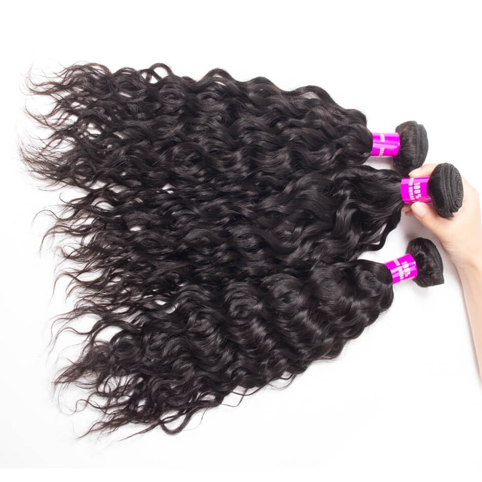 Curlymuse Hair Wet and Wavy Human Hair 10 Bundles Wholesale Brazilian Hair Weave Virgin Hair Water Wave