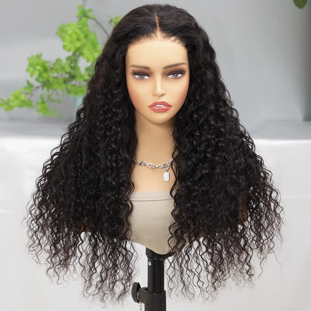 Parting Max 9x6 Lace Wig Water Wave Glueless Wig Pre-Bleached Knots Pre-Cut HD Lace Wig