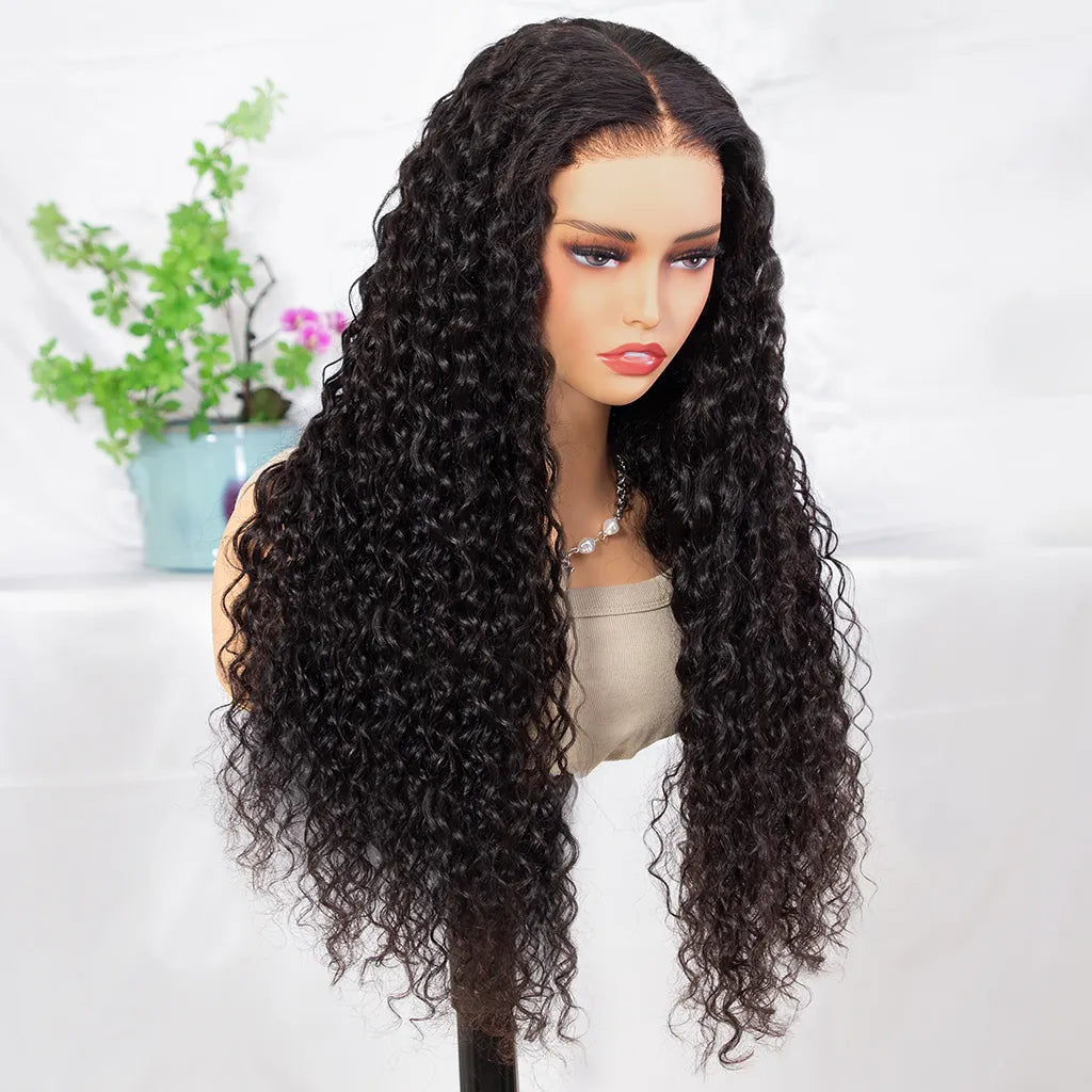 Parting Max 9x6 Lace Wig Water Wave Glueless Wig Pre-Bleached Knots Pre-Cut HD Lace Wig