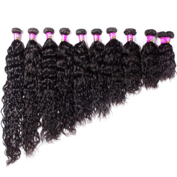 Curlymuse Hair Wet and Wavy Human Hair 10 Bundles Wholesale Brazilian Hair Weave Virgin Hair Water Wave