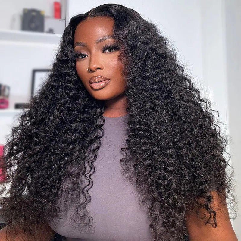 Pre-Everything Wear And Go Glueless Lace Wig Deep Wave Pre-cut Lace Closure Wig Easy Install