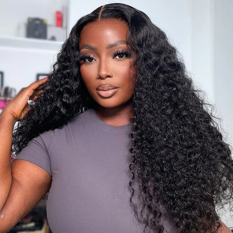 Pre-Everything Wear And Go Glueless Lace Wig Deep Wave Pre-cut Lace Closure Wig Easy Install