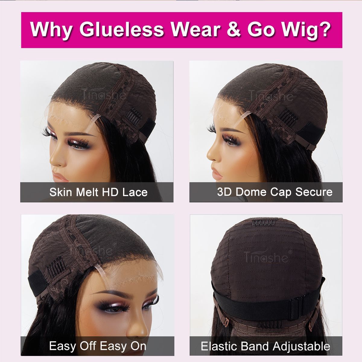 Glueless Bouncy Water Wave Lace Front Wigs Undetectable HD Lace Wig Beginner Friendly