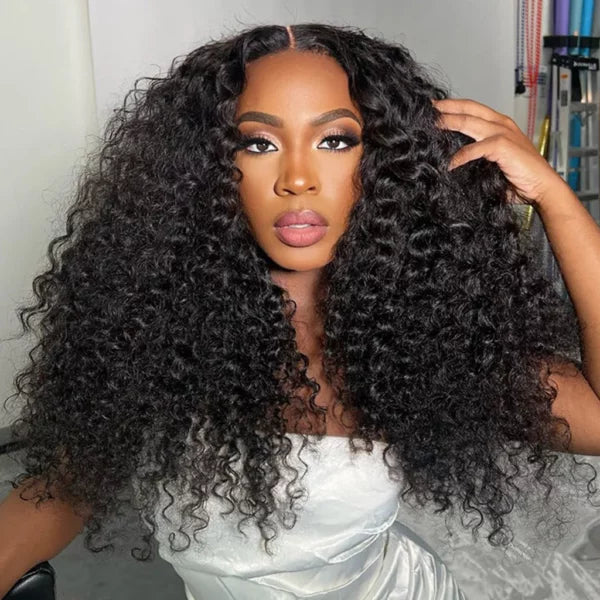 Pre-Everything Wear And Go Glueless Lace Wig Deep Wave Pre-cut Lace Closure Wig Easy Install