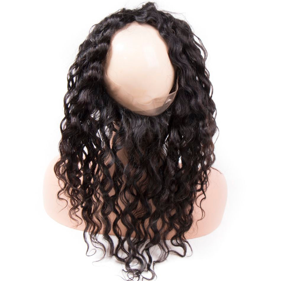 Brazilian Water Wave Bundles with 360 Frontal for Full Head Virgin Human Hair