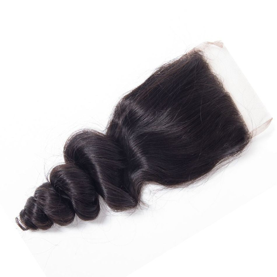 Hair Lace Closure Loose Wave Human Hair Extensions Brazilian Loose Wave Lace Closure