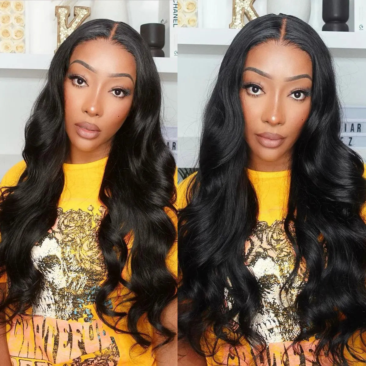 Ready To Go Glueless 6x5 Plus Lace Air Cap Body Wave Lace Wig Pre-Cut Lace &amp; Bleached Knots
